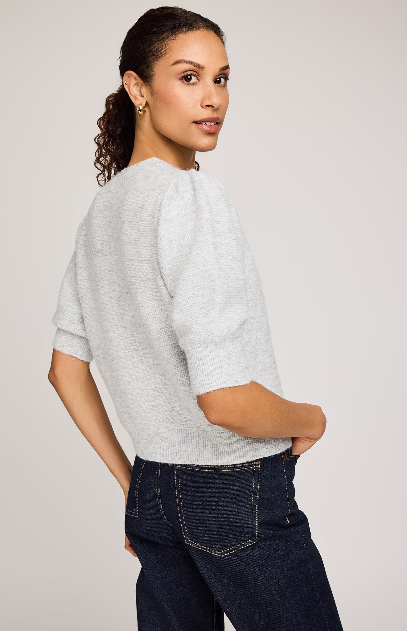 Marisol Knit Top in Heather Ash