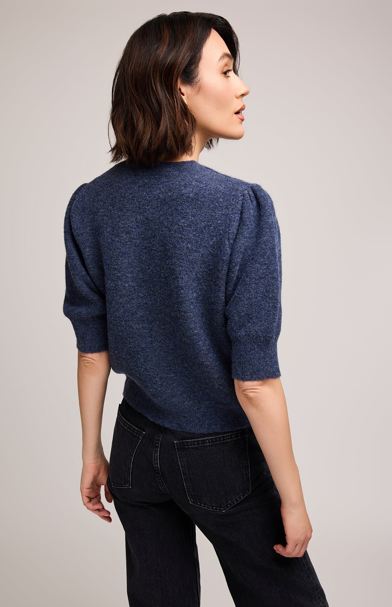 Marisol Knit Top in Heather Blue