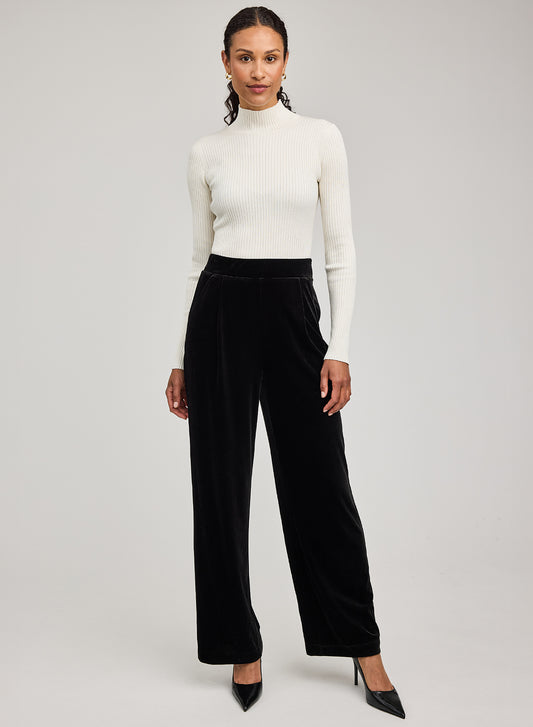 Sylvia Black Velvet Pants