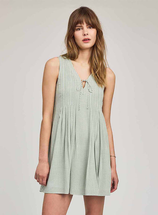 Zoey Dress - Green Gingham