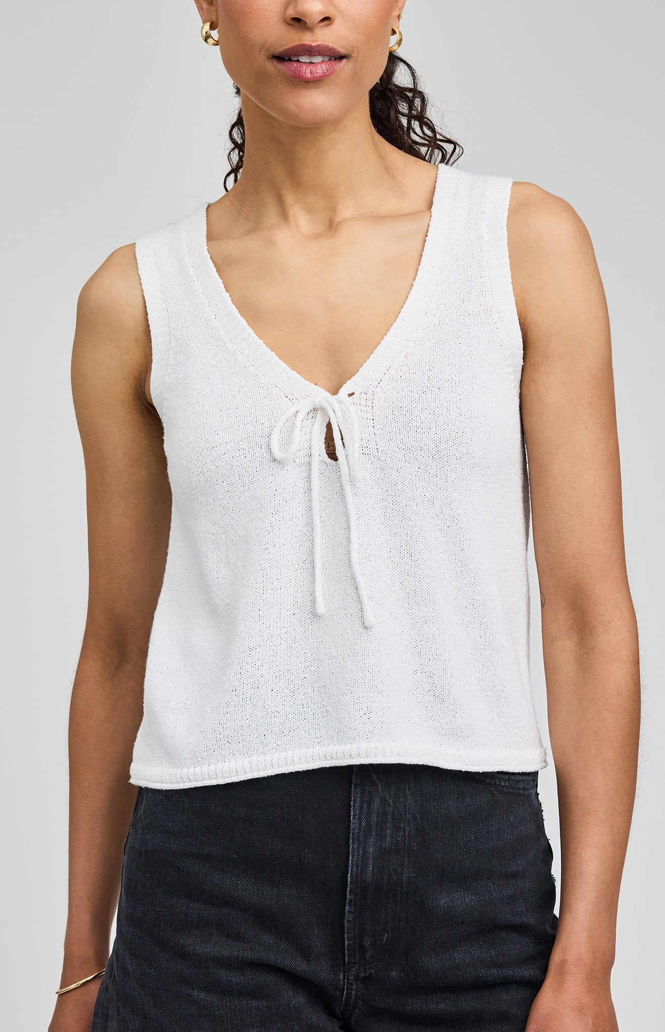 Rebel Knit Tank - White