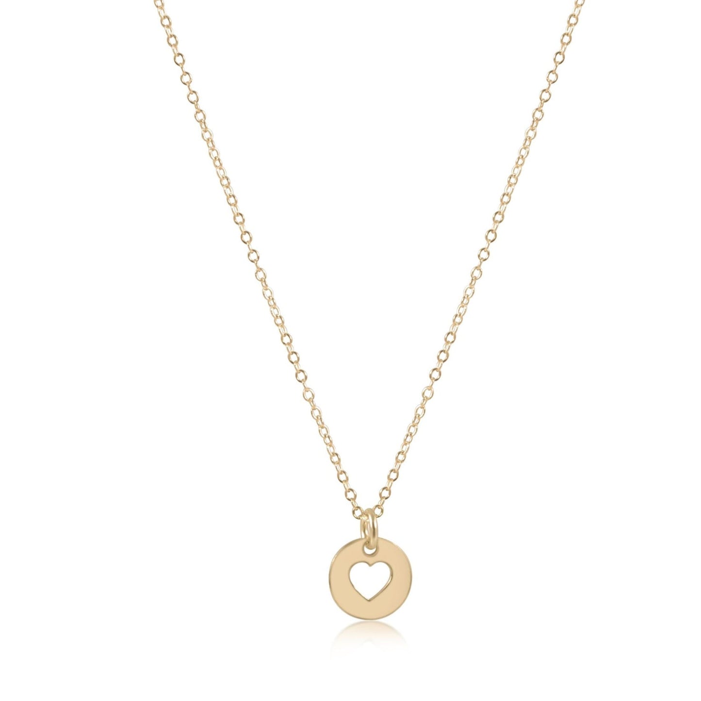 egirl 14" necklace gold - love small gold disc