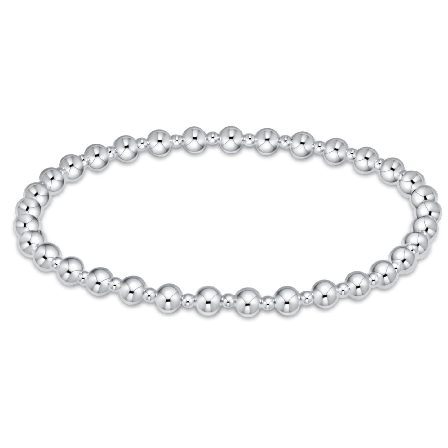 Classic Grateful Pattern 5mm Bead Bracelet - Sterling