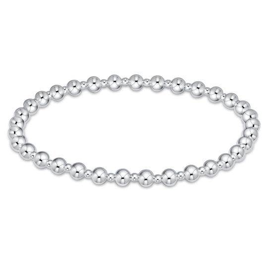Classic Grateful Pattern 5mm Bead Bracelet - Sterling