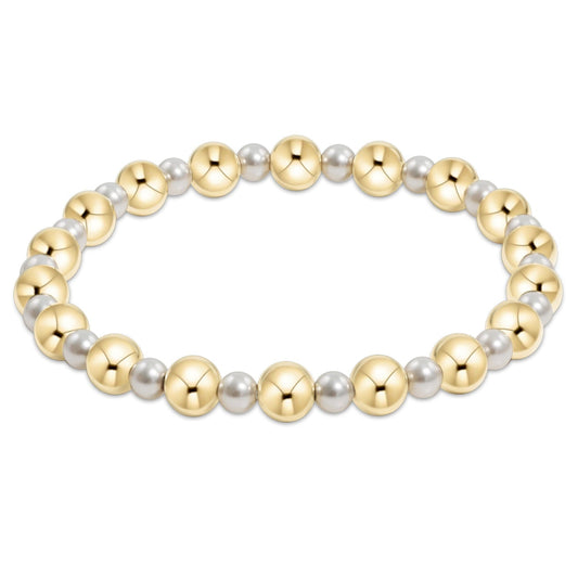 Pearl Grateful 6mm Gold Bracelet