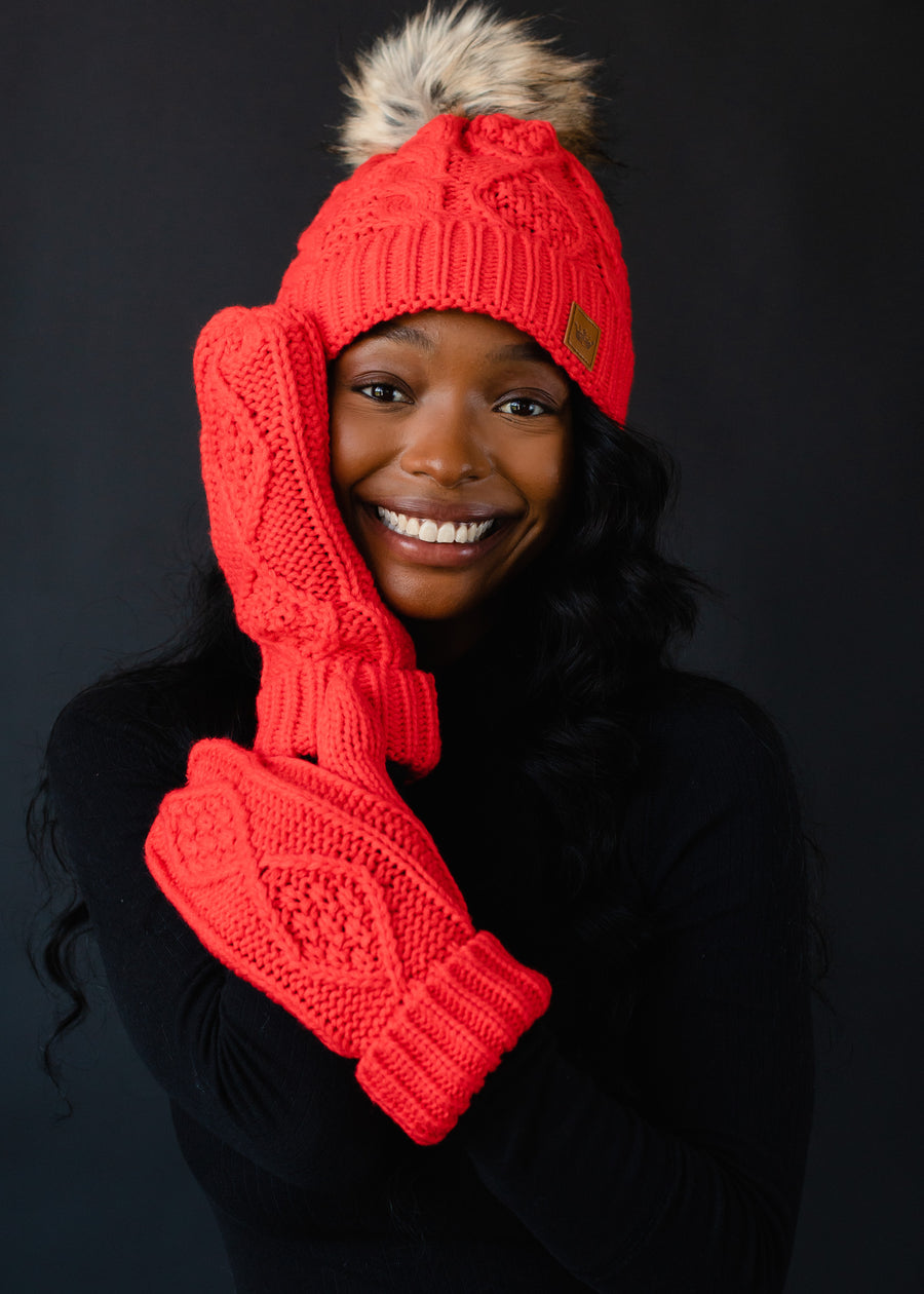 Red Pom Hat