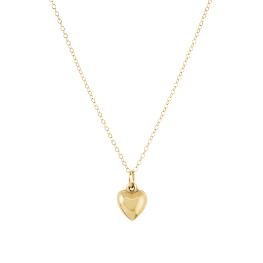 16" necklace gold - love plush small gold charm