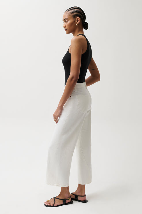 Kyra High Rise Bowed Ankle - Antique White