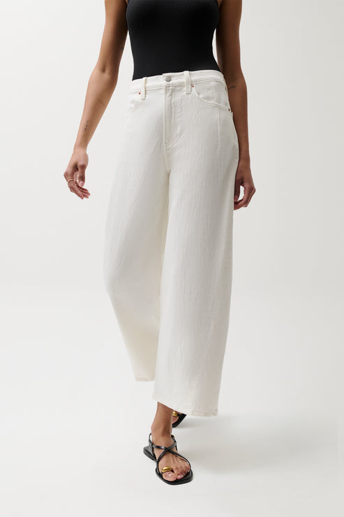 Kyra High Rise Bowed Ankle - Antique White