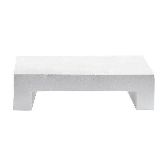 White Textured Pedestal- 8 Inch