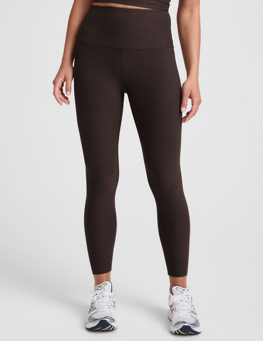 Spacedye Caught In The Midi High Waisted Legging - Dark Chocolate Heather