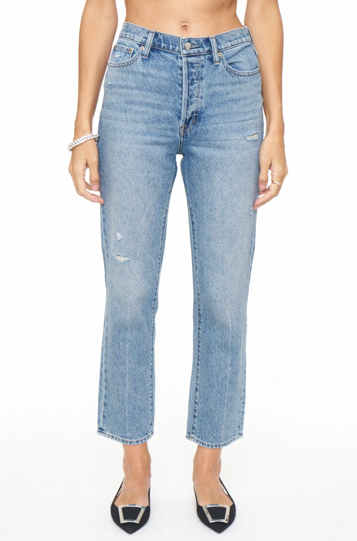 Pistola Jeans | Charlie High Rise Classic Straight Ankle - Bronx