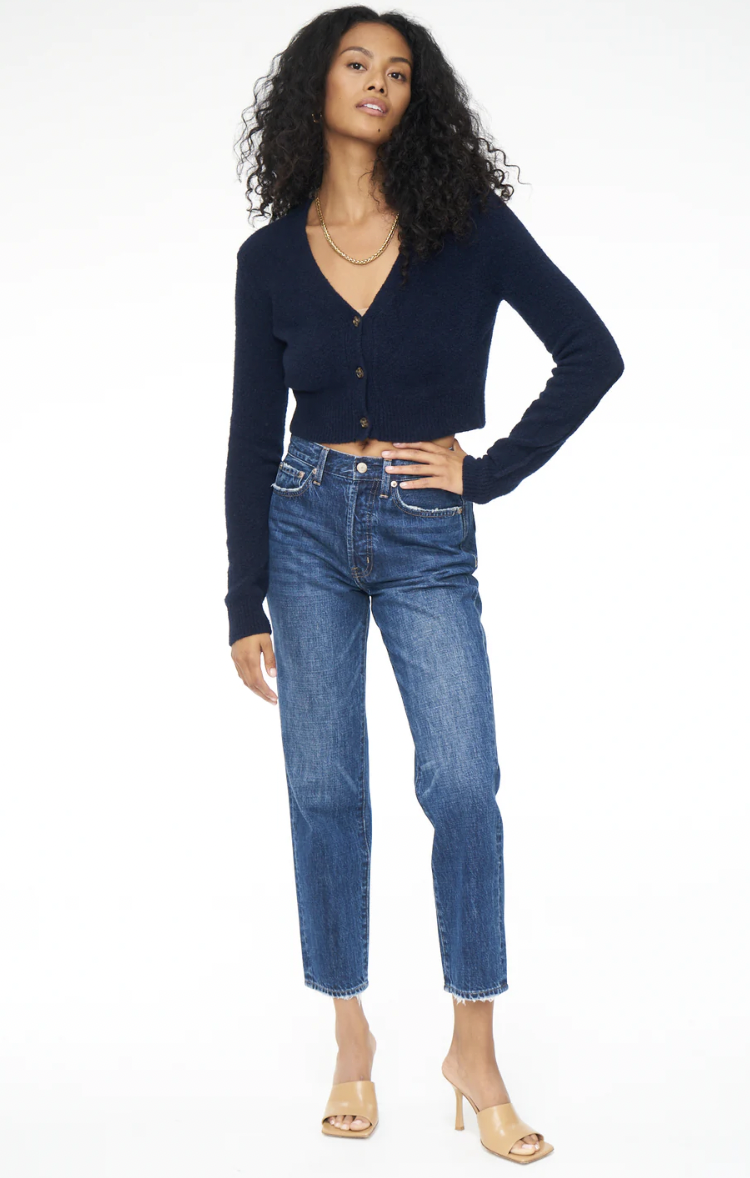 Charlie High Rise Classic Straight Jeans - Pacific