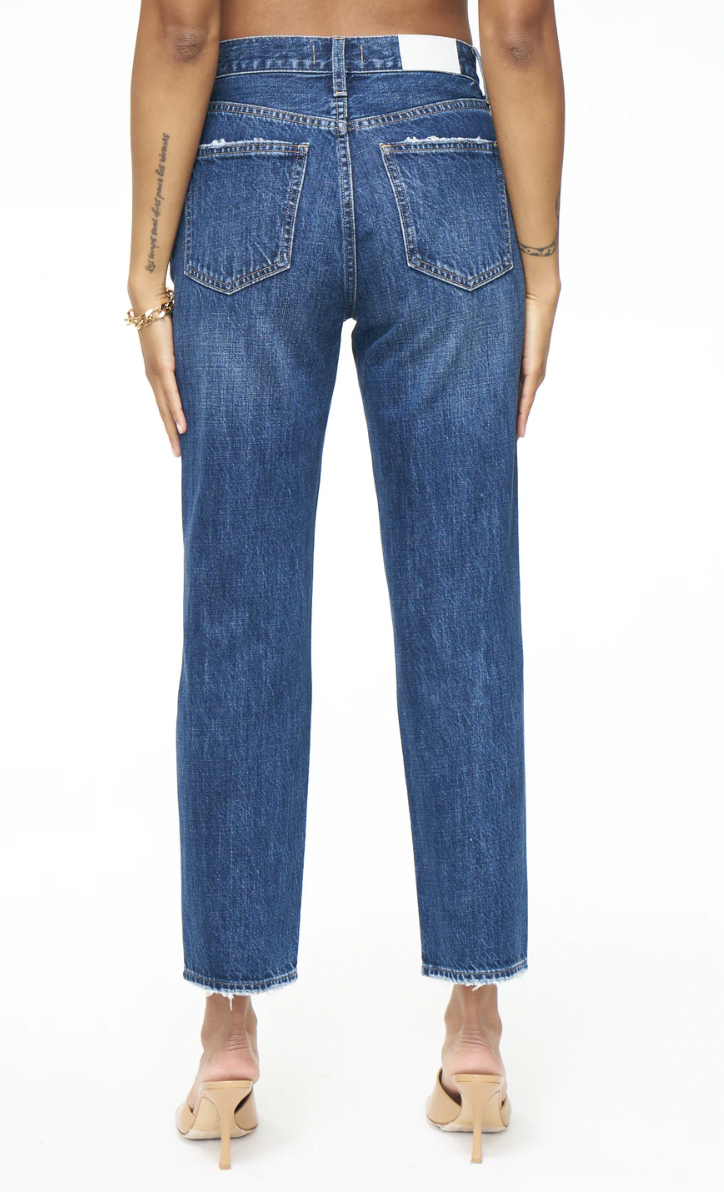 Charlie High Rise Classic Straight Jeans - Pacific