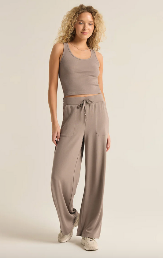 Essy Rib Top Taupe