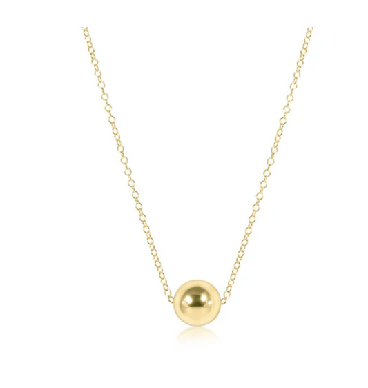 16 Inch Necklace Gold- Classic 8mm Gold