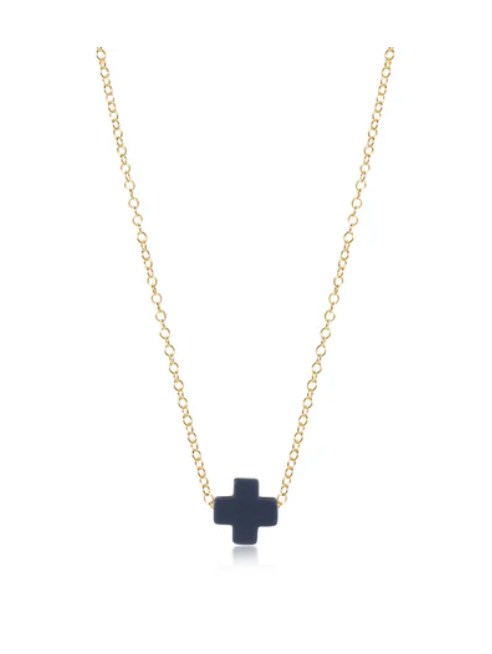 16 inch Necklace Gold- Signature Cross