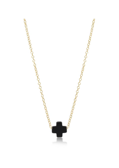 16 inch Necklace Gold- Signature Cross