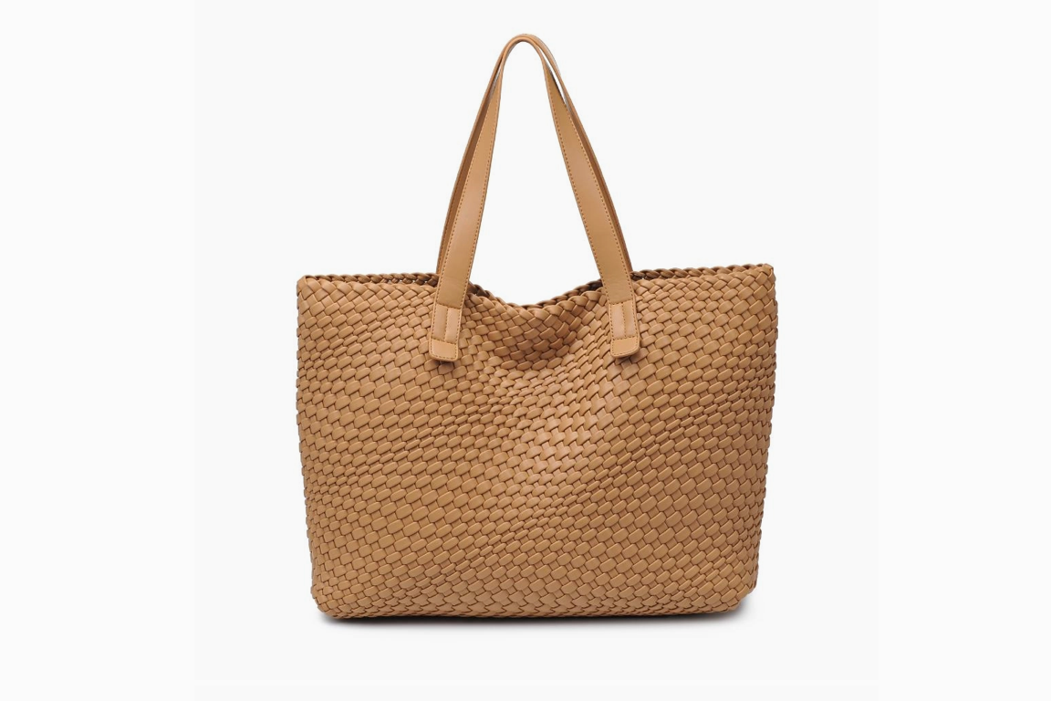 Piquant Woven Tote - Tan