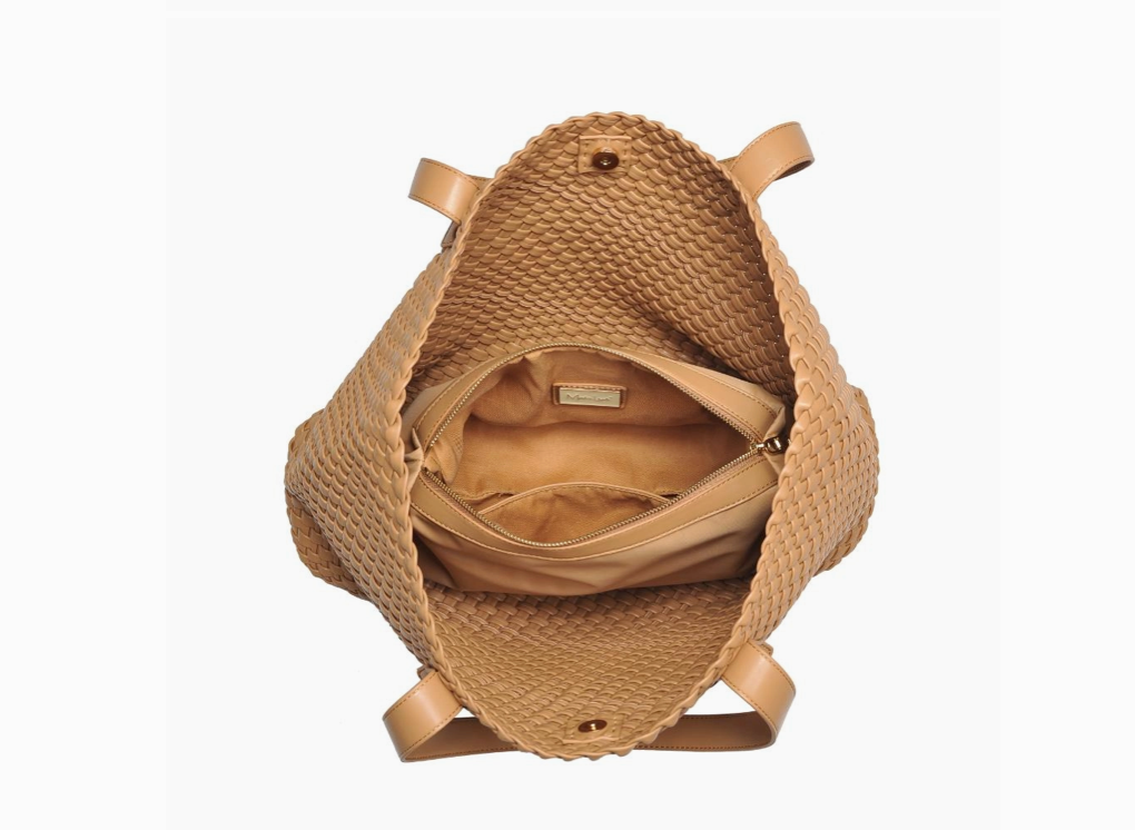 Piquant Woven Tote - Tan