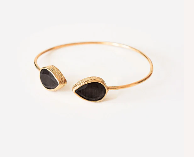 Nika Gemstone Cuff Bracelet