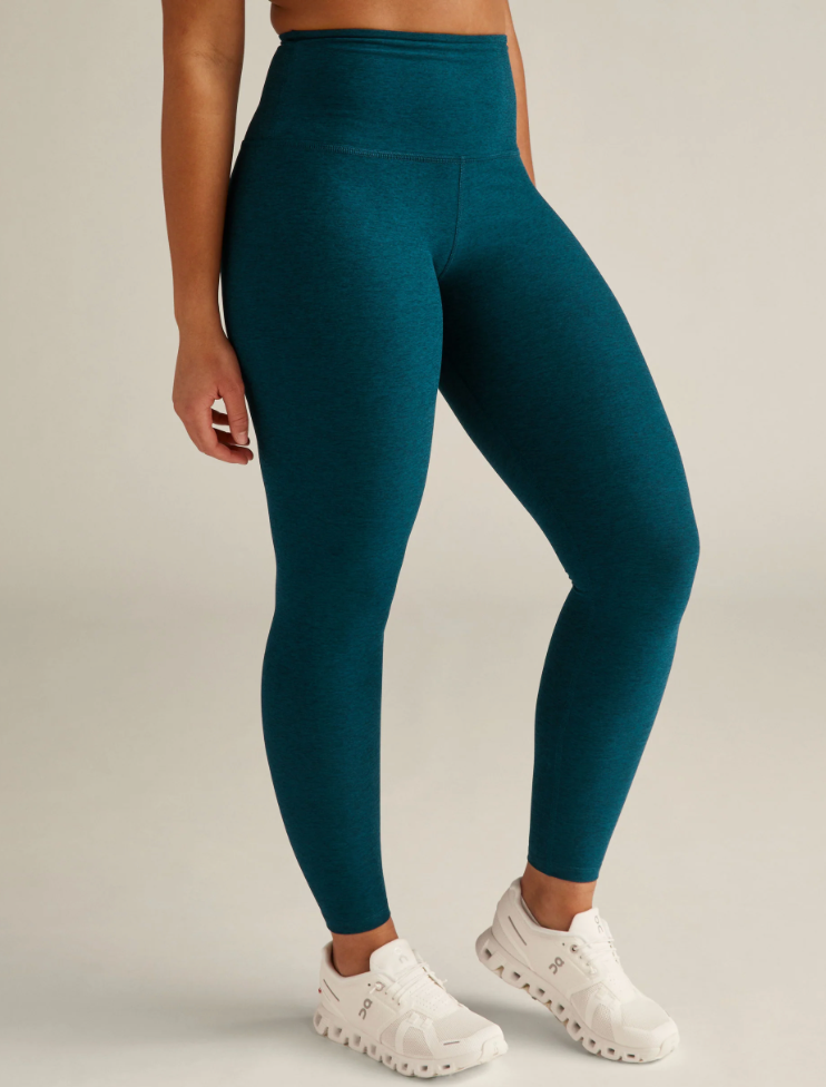 Spacedye Caught In The Midi High Waisted Legging - Blue Heather