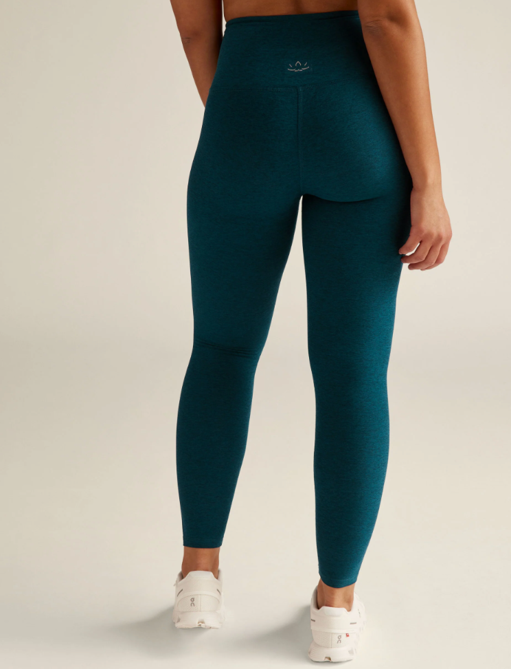 Spacedye Caught In The Midi High Waisted Legging - Blue Heather