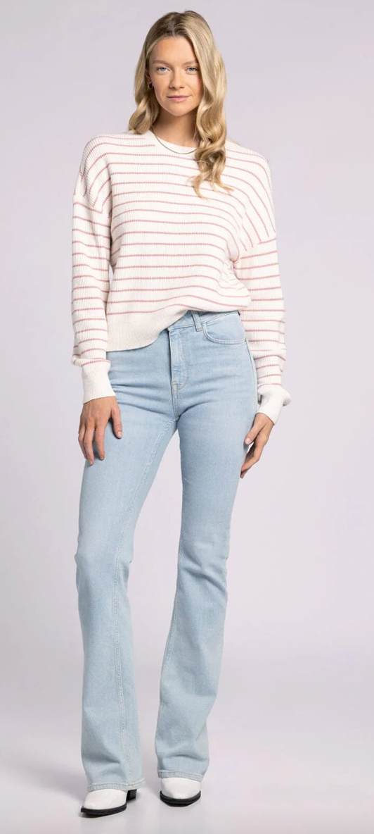 Ely Pink Stripe Sweater