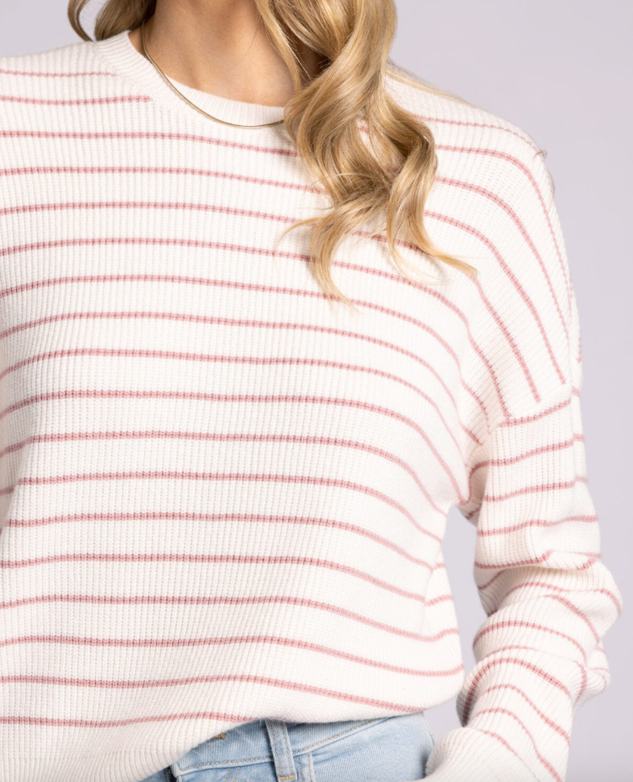 Ely Pink Stripe Sweater