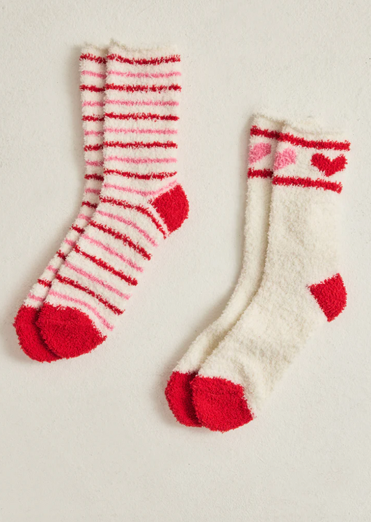 2 Pack Plush Striped Socks