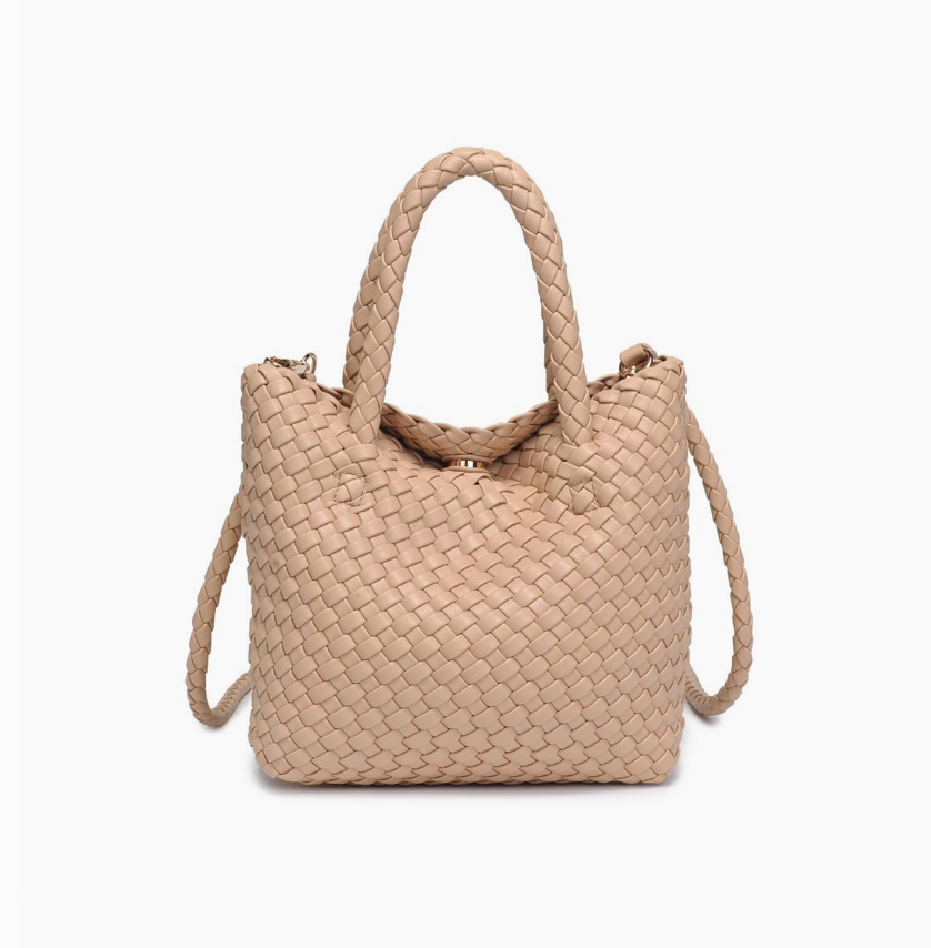 Leanna Woven Crossbody - natural