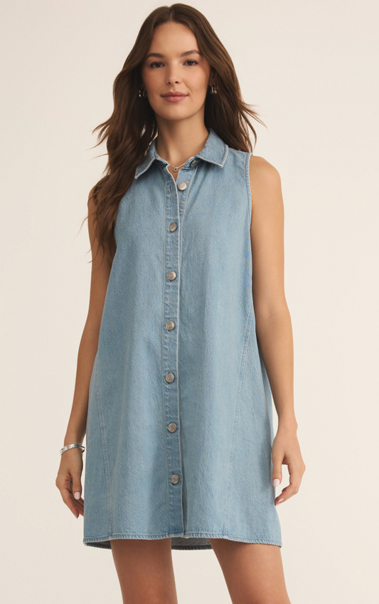 New Day Twill Denim Dress - Vintage Indigo