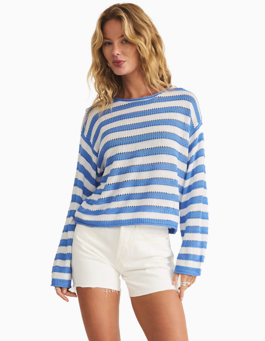 Prado Stripe Sweater - Bay Blue
