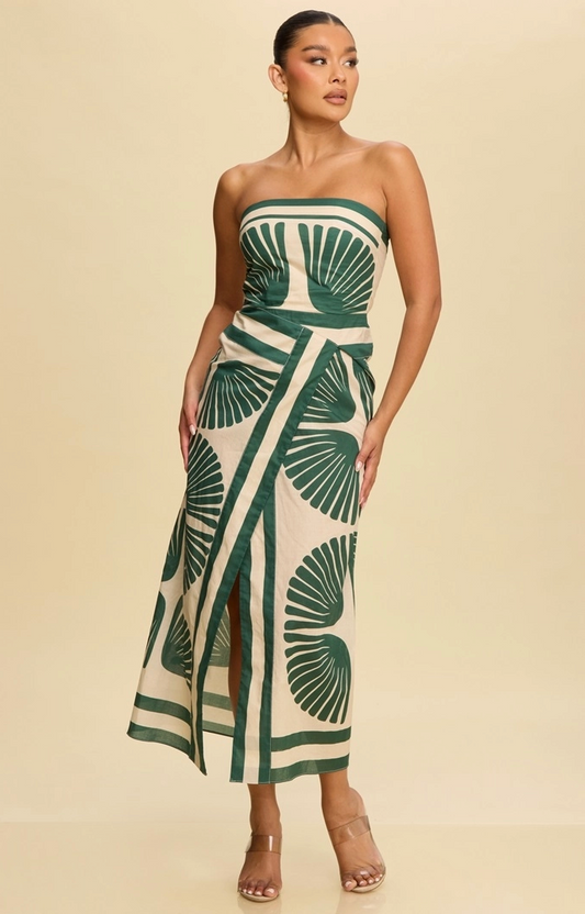 Pacifica Green Midi Dress