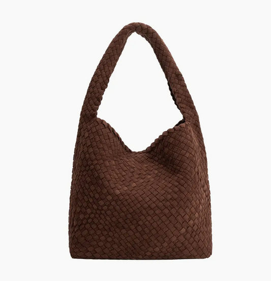 Johanna Tobacco Suede Recycled Vegan Shoulder Bag