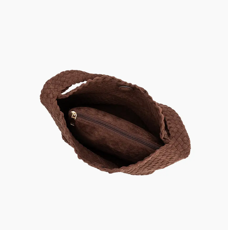 Johanna Tobacco Suede Recycled Vegan Shoulder Bag