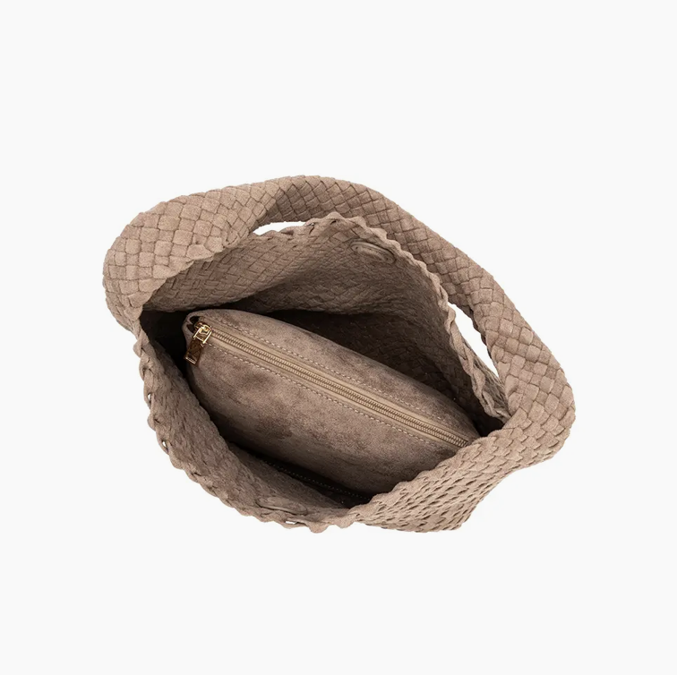 Johanna Clay Suede Recycled Vegan Shoulder Bag