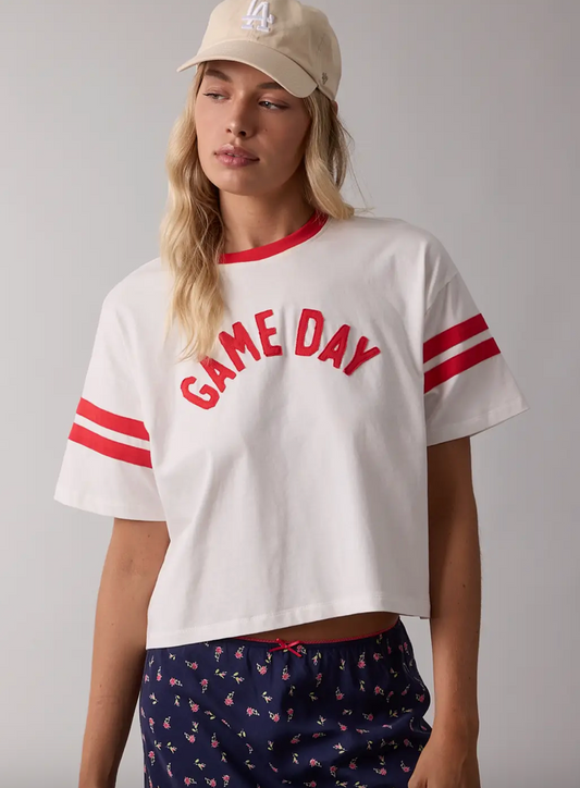 Game Day Contrast Knit Top