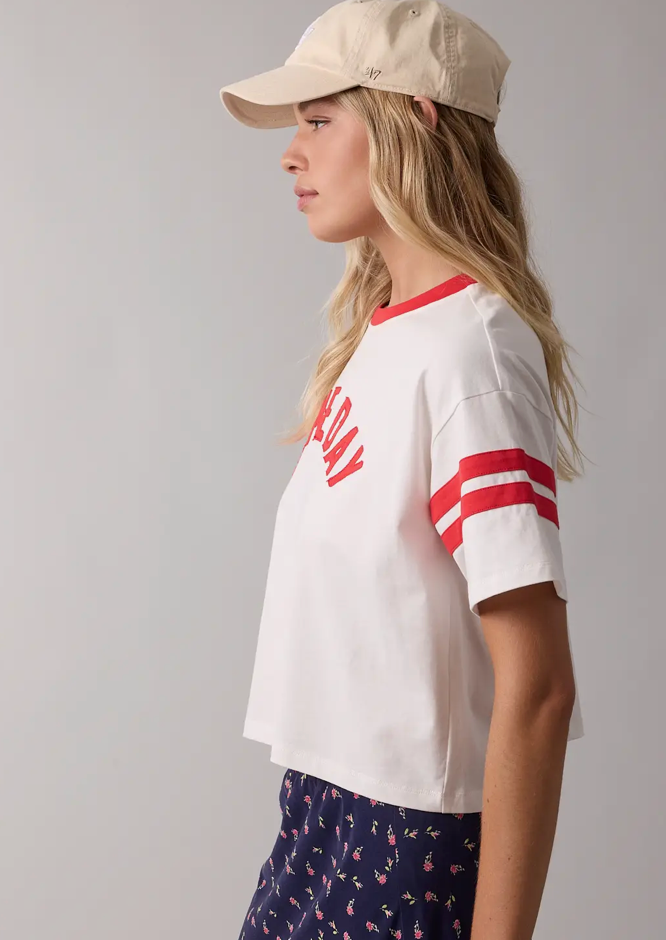 Game Day Contrast Knit Top