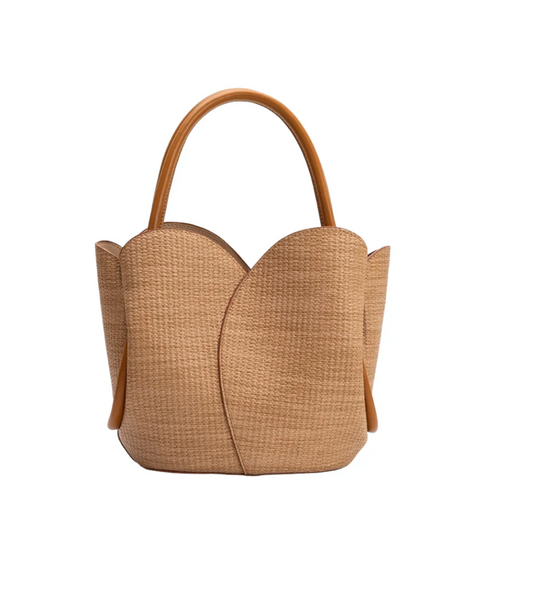 Tulip Raffia Embossed Bag