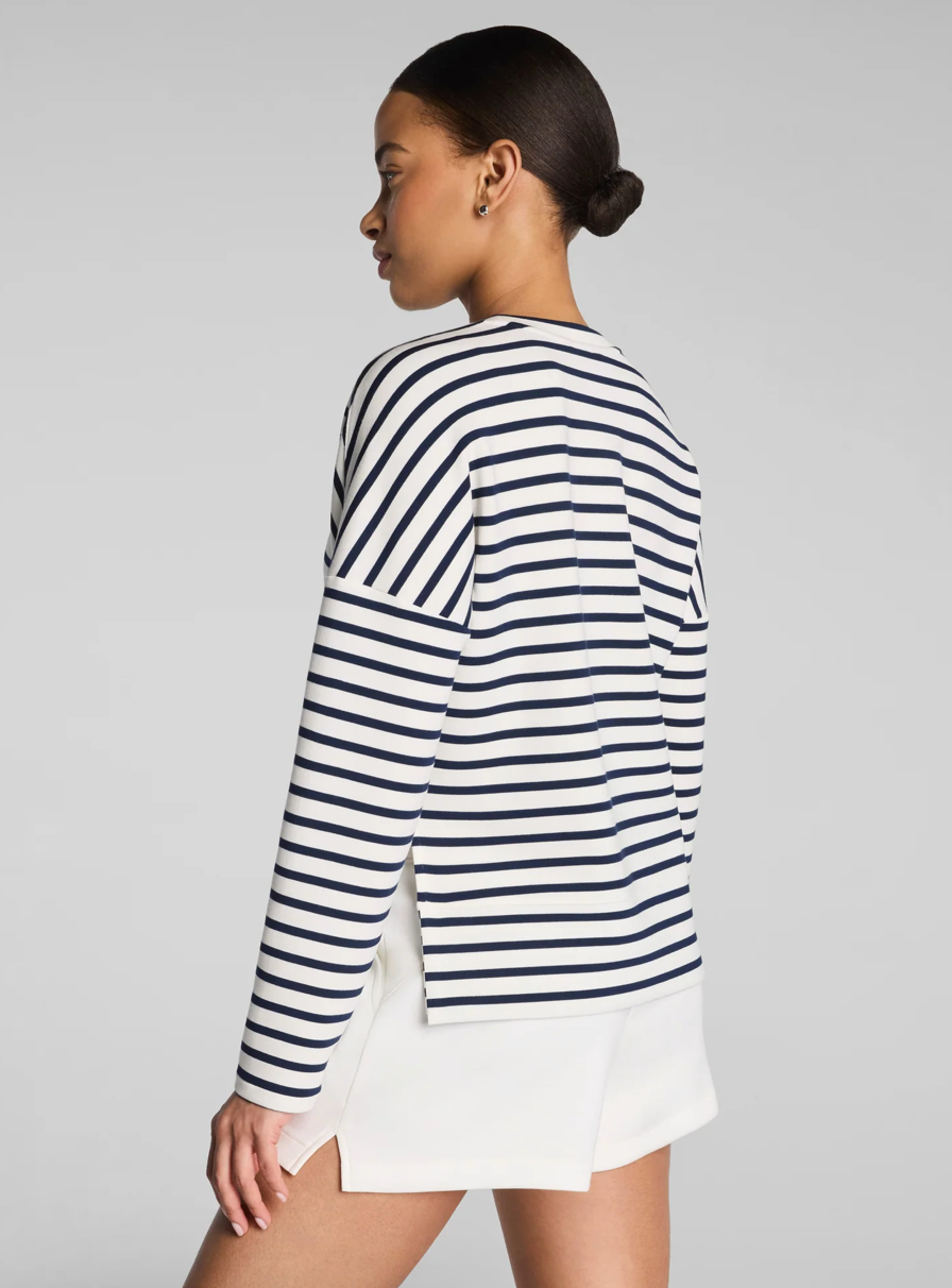 Airessentials Crew Top - Yacht Stripe Navy