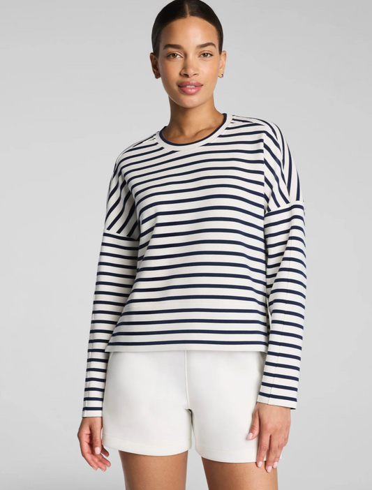 Airessentials Crew Top - Yacht Stripe Navy