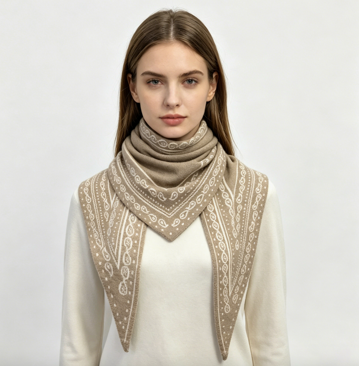 Large Paisley Reversible Triangle Scarf