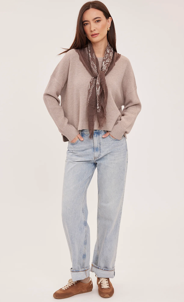 Axel Heather Latte Pullover Sweater