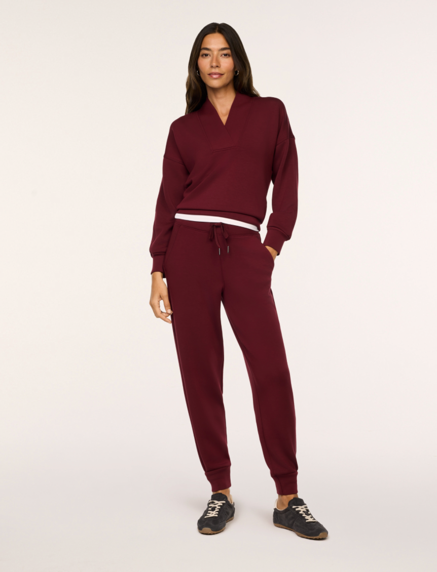Spanx Airessentials® V-neck Long Sleeve Top Vino