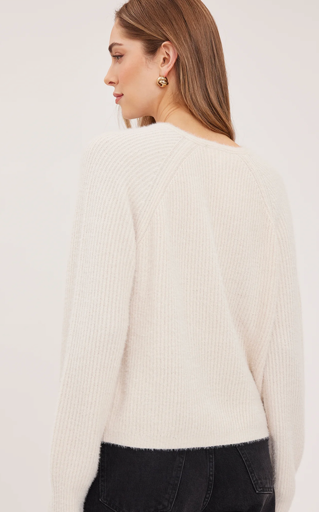 Filomena V-Neck Sweater Cream