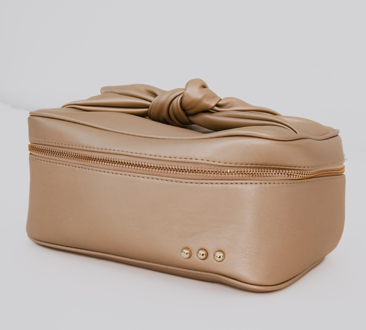 Holiday Gold Madelyn Bow Makeup Bag