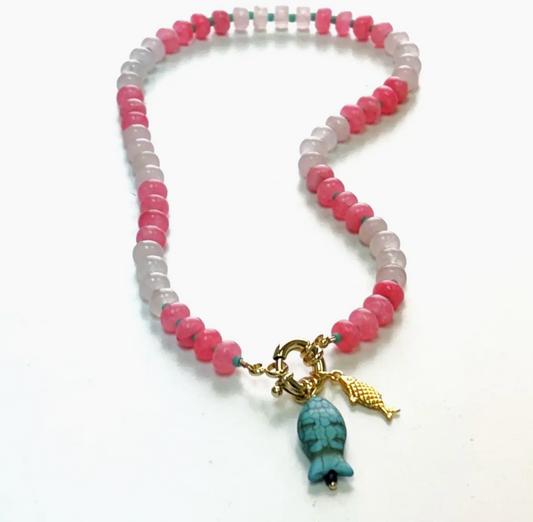 Luca Stone Candy Fish Necklace