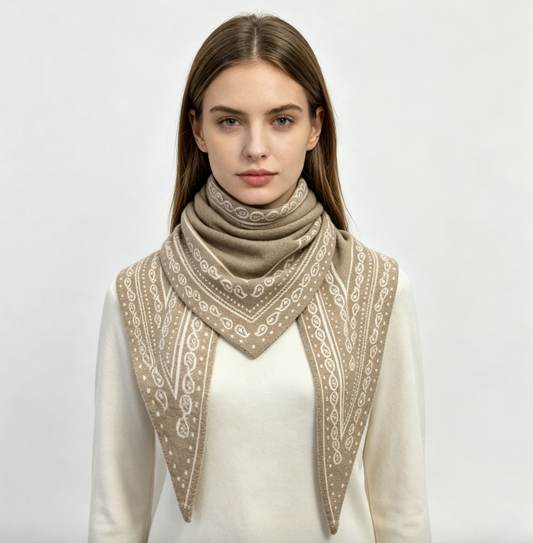 Large Paisley Reversible Triangle Scarf