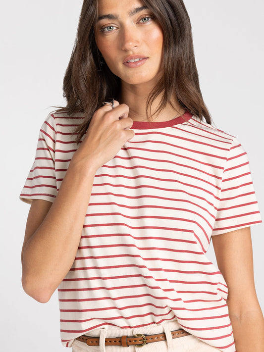 ASHER TEE - Berry Stripe